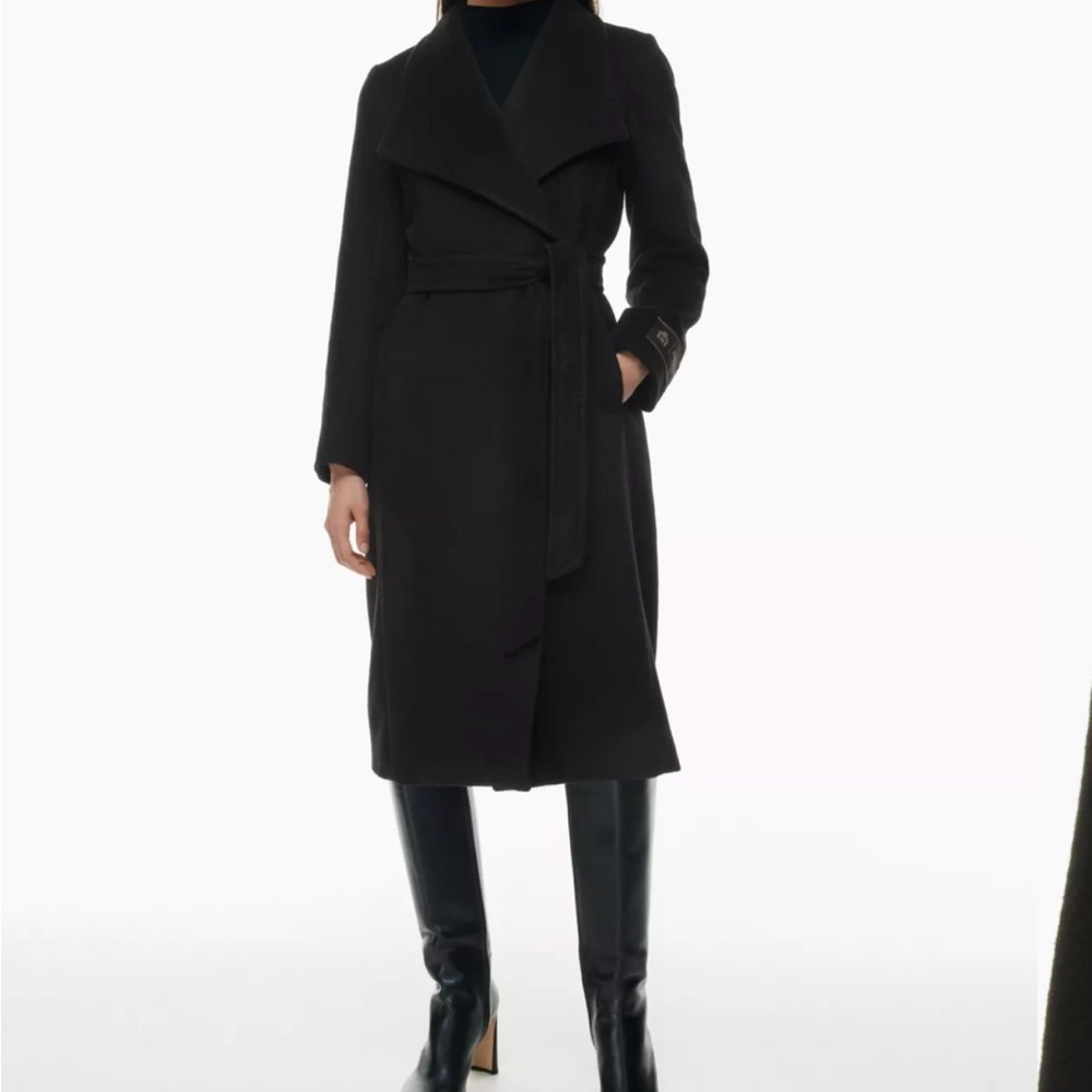 Babaton Classic Black Wool Coat